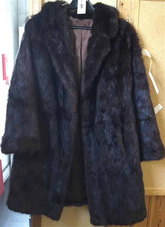 Mink fur coat